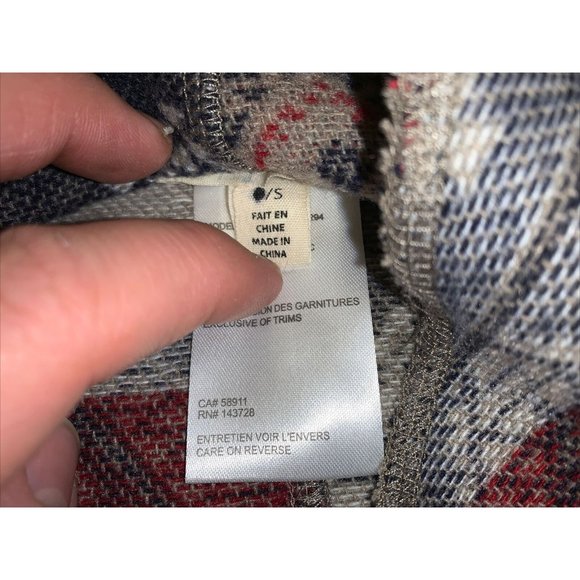 Tribal Jeans Small Open Front Cardigan Wool Blend Sleeveless Native Aztec - Picture 2 of 4